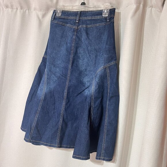 Vintage Y2K Denim Skirt Cute Western Style skirt with a tulip hem sz 5/6 - Picture 5 of 9